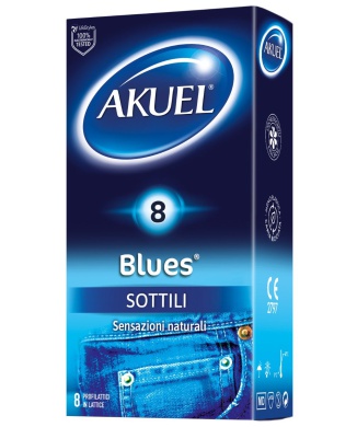 Akuel Blues Profilattico Sottile 8 Pezzi Bestbody.it
