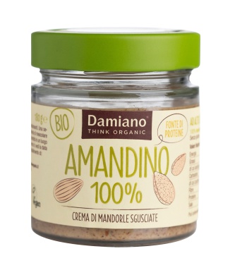 Amandino 100% Crema di Mandorle Pelate (180g) Bestbody.it