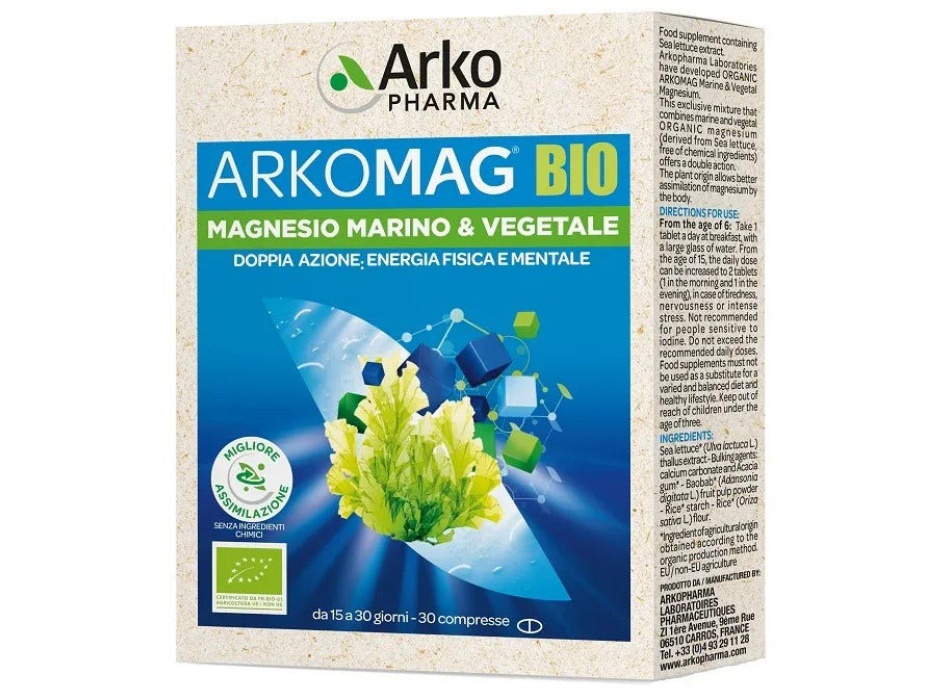 Arkomag Bio Magensio Marino Vegetale 30 Compresse Bestbody.it