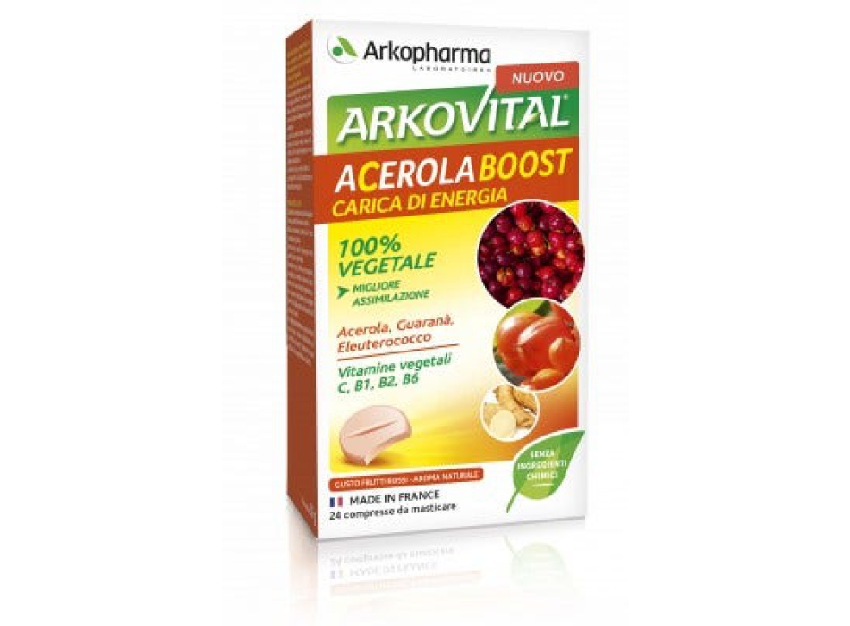 Arkopharma Acerola Boost 24 Compresse Vitamina C Bestbody.it