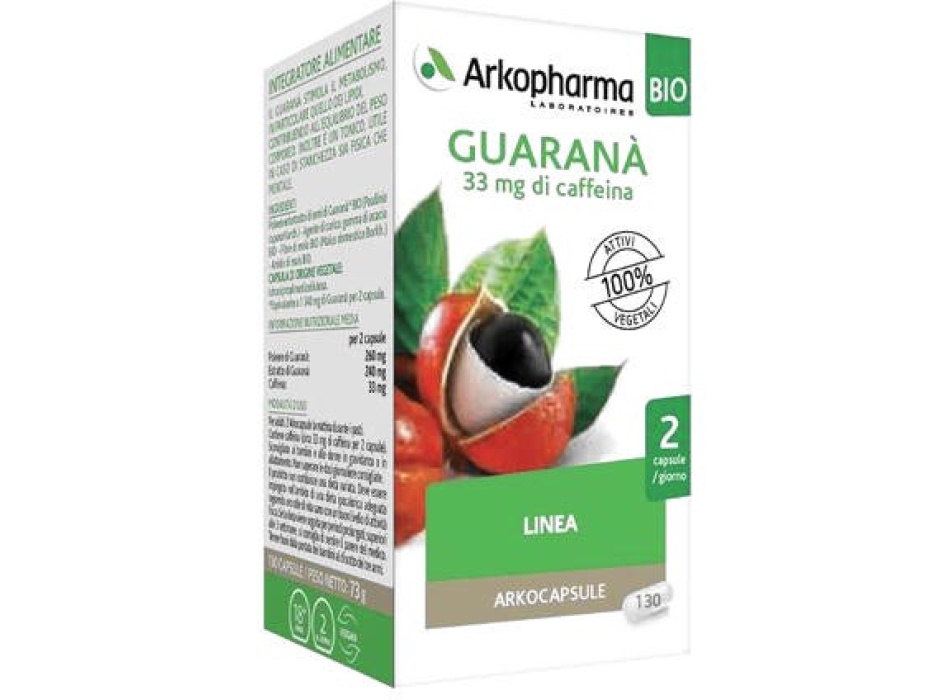 Arkopharma Guaranà Bio 130 Capsule Bestbody.it