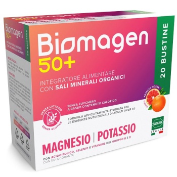 Biomagen 50+ Magnesio Potassio Senza Zucchero 20 Bustine Bestbody.it