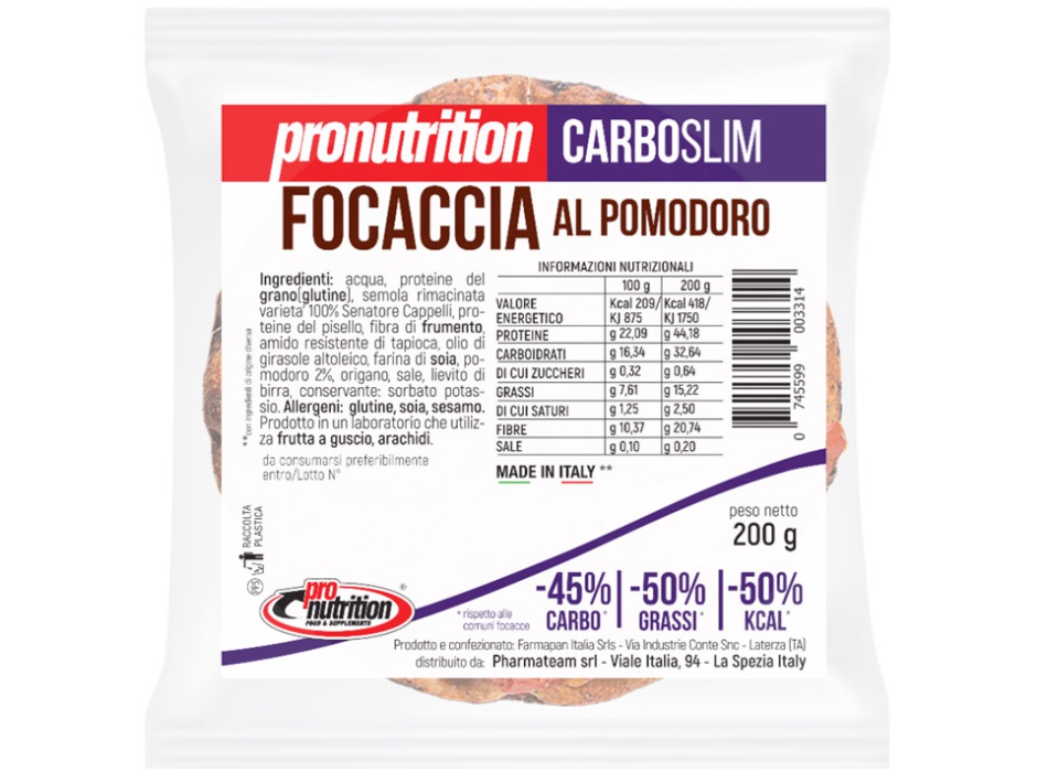 Carboslim Focaccia al Pomodoro Low carb (200g) Bestbody.it