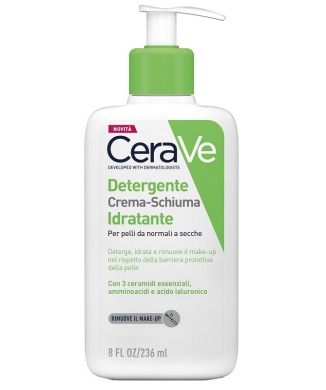 CeraVe Detergente Crema Schiuma Idratante Pelli Normali-Secche 236ml Bestbody.it