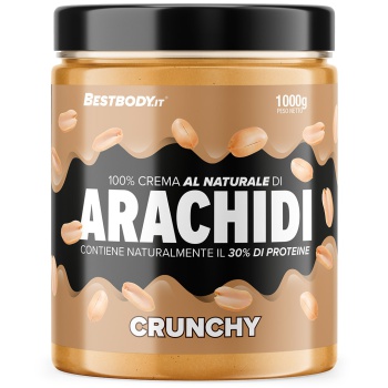 Crema di Arachidi al Naturale Crunchy (1000g) Bestbody.it