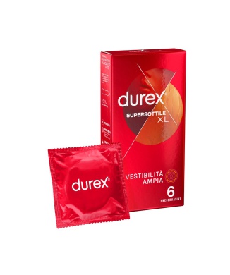 Durex Supersottile Vestibilità Ampia XL 6 Preservativi Bestbody.it