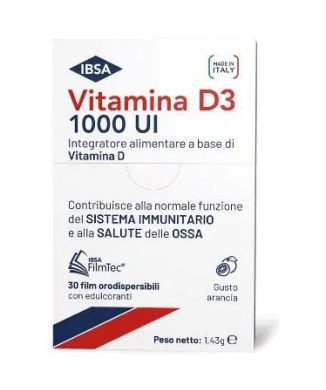 Ibsa Vitamina D3 1000UI 30 Film Orodispersibili Bestbody.it