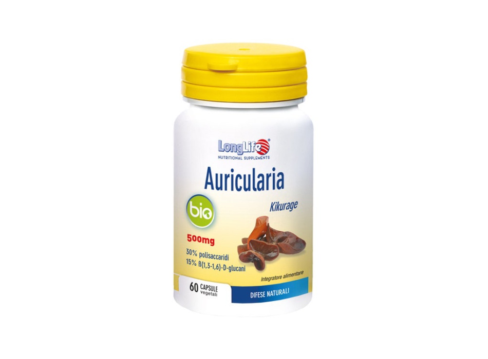 Longlife Auricularia Bio 500 mg 60 Capsule Bestbody.it