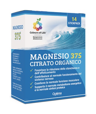 Magnesio 375 Citrato Organico (14 bustine) Bestbody.it