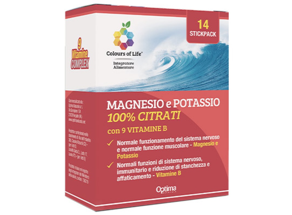 Magnesio e Potassio Citrati con Vitamine B (14 bustine) Bestbody.it