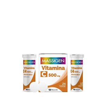 Massigen Vitamina C 500mg 24 Compresse Masticabili Bestbody.it