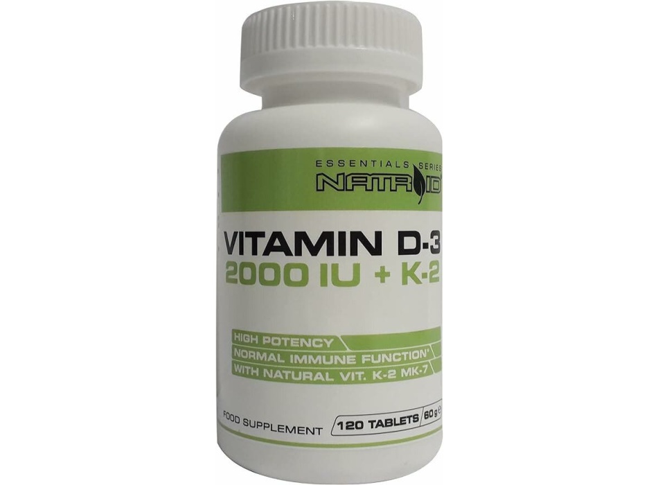 Natroid Vitamin D-3 2000IU + K2 120 Compresse Bestbody.it