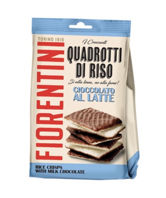 Quadrotti di Riso con Cioccolato Fondente (80g) Bestbody.it