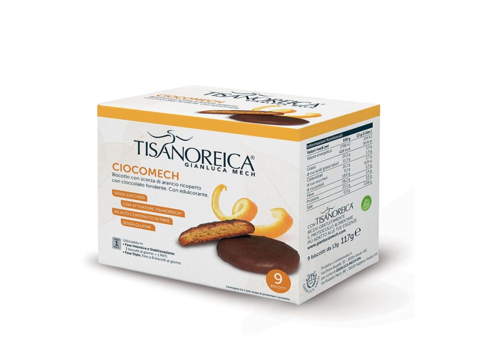 Tisanoreica Ciocomech Cioccolato/Arancia 9 Biscotti Bestbody.it