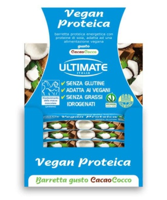 Ultimate Vegan Proteica Barretta Gusto Cacao/Cocco 24 Pezzi Bestbody.it