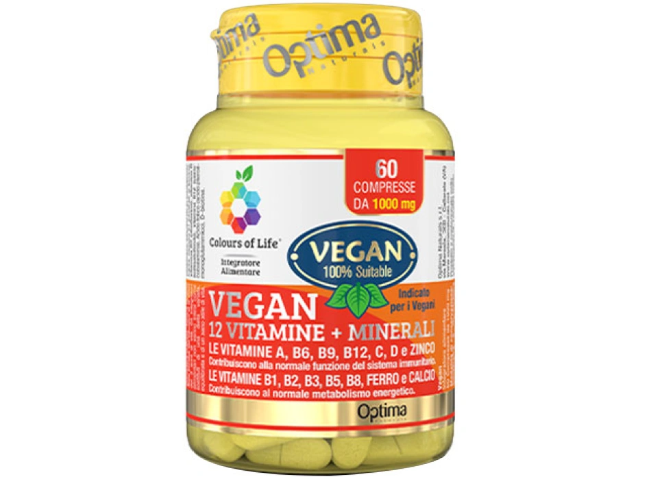 Optima Naturals - Vegan 12 vitamine + minerali