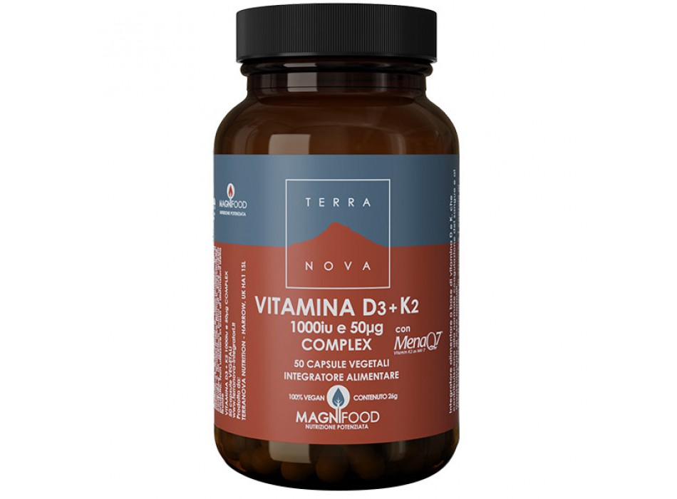 Vitamina D3 + K2 Complex (50cps) Bestbody.it