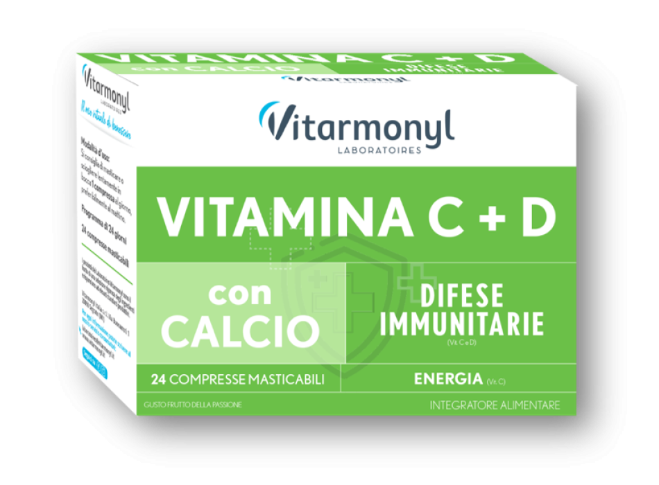 Vitarmonyl Vitamina C+D 24 Compresse Masticabili Bestbody.it